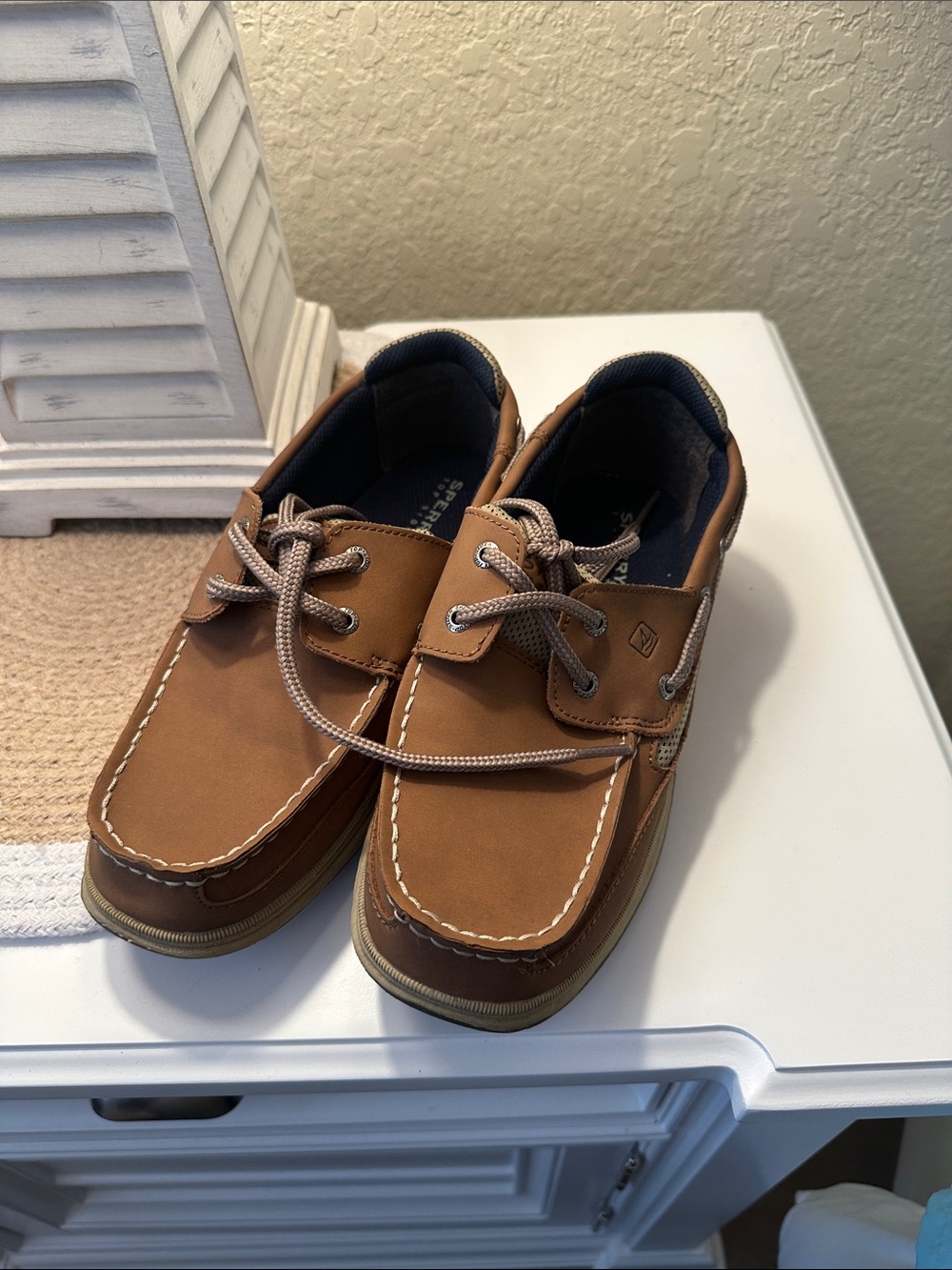 Sperry Tan Leather Boat Shoes